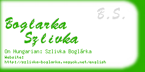 boglarka szlivka business card